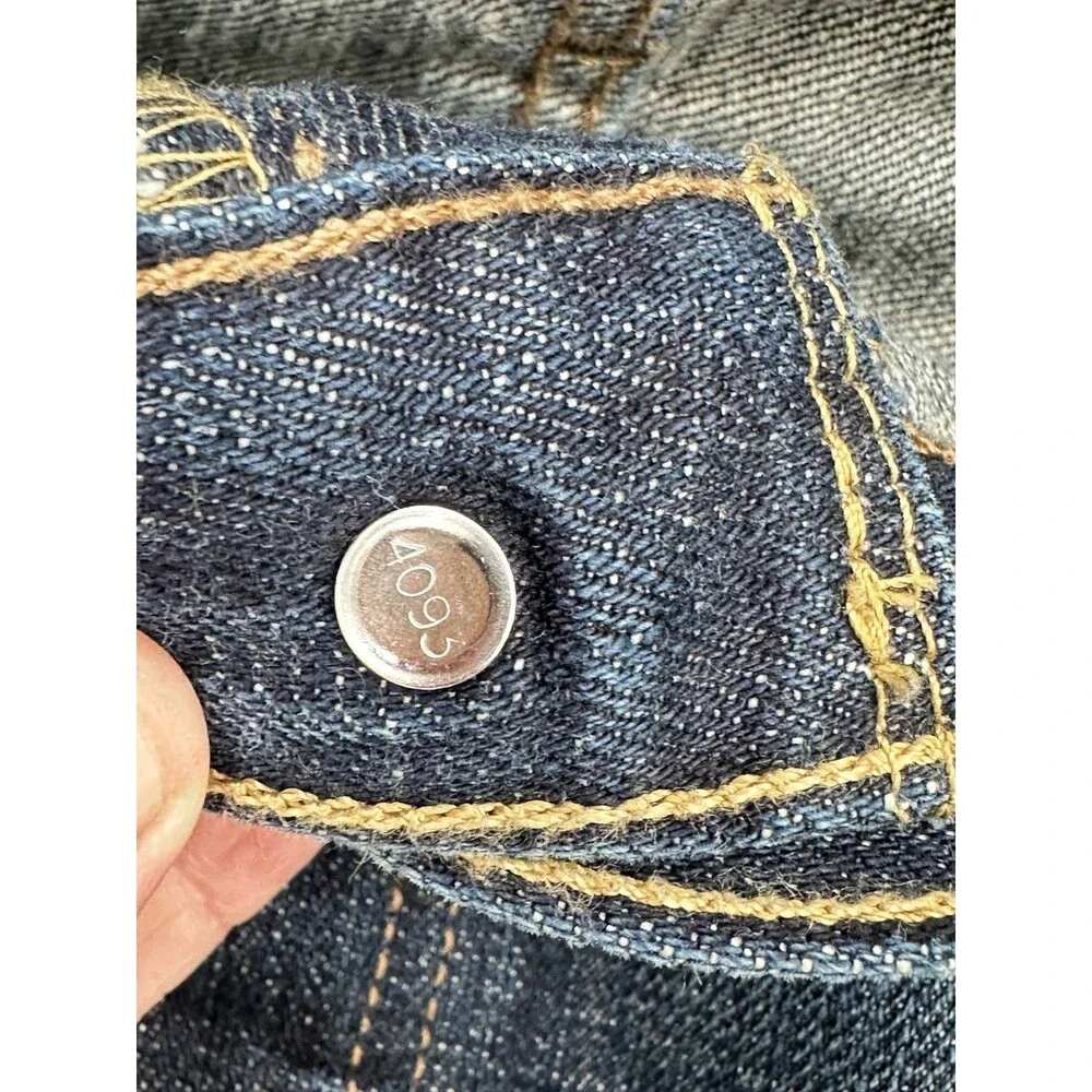 Levi's 501 Men's W38 L 31 'Dark Wash Rigid Straight ‎ Denim Jeans Button Fly